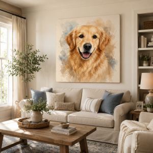 Custom Watercolour Pet Portrait / Modern Paradox
