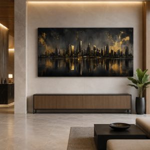 Black and Gold Skyline