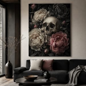 Skull and Peonies | Modern Paradox